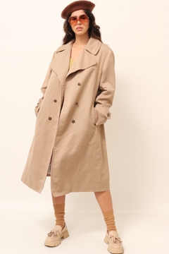 Trench Coat bege forrado vintage