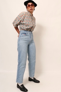 Calça jeans cintura alta classica azul