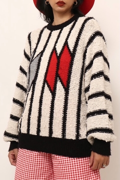 Imagem do pulover textura 89’s vintage recorte color