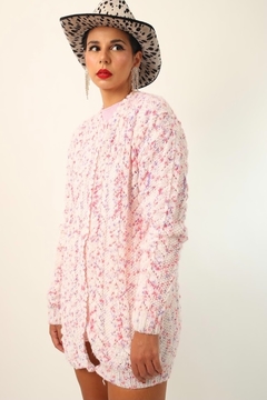 Cardigan Flocos colorido rosinha Girl - comprar online