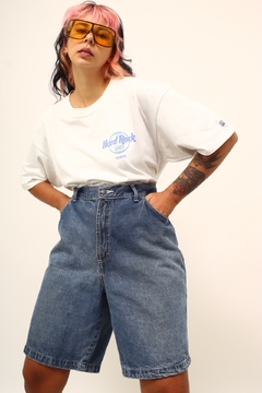 Bermuda jeans cintura alta grossa V2