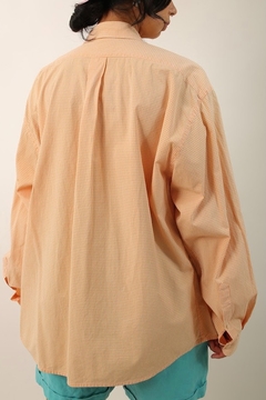 Imagem do camisa xadrez laranja ampla vintage