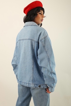 Jaqueta jeans ampla vintage na internet