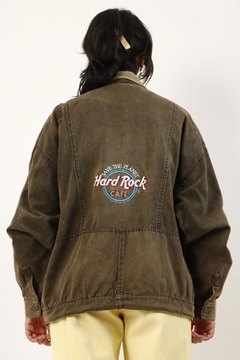 jaqueta Hard Rock replica verde militar