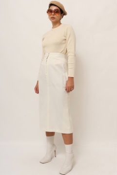 tricot off white vintage gola careca - loja online