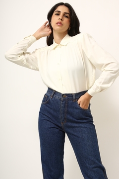 camisa manga bufante ombreira vintage - comprar online