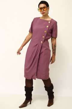 Vestido roxo vintage forrada na internet