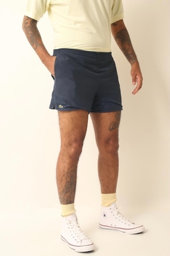 shorts lacoste azul forrado original na internet
