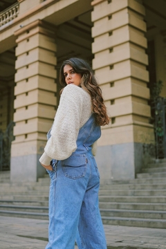 Macacão jardineira jeans grosso vintage original na internet