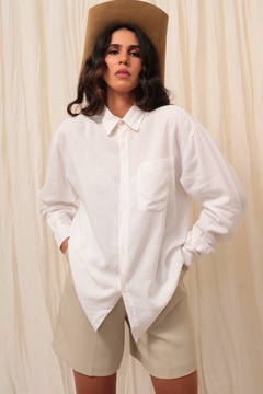 Camisa algodão bordado frente - loja online