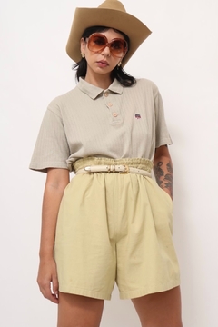 Shorts algodão limão cintura alta elastico - loja online