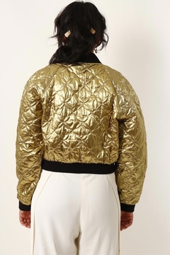 Imagem do jaqueta cropped dourada forrada