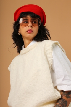Pulôver tricot grosso vintage off white - comprar online