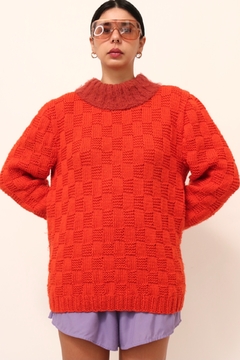 Tricot laranja vintage grosso Velma - comprar online