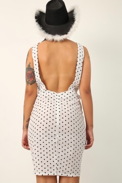 Vestido poá vintage recorte costas - comprar online