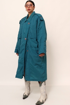 trench coat estilo capa nylon forrado vintage na internet