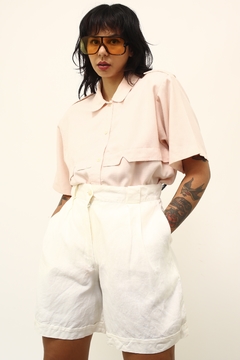 Camisa rosa bolsos vintage - loja online
