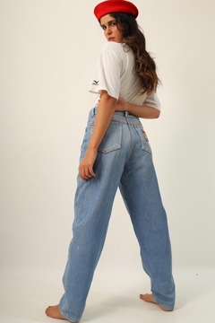 Calça jeans grosso cintura mega alta vintage - Capichó Brechó