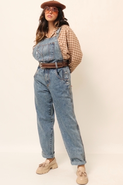 Jardineira jeans vintage algodão na internet