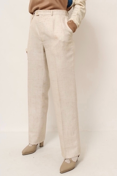 calça cintura mega alta estilo linho - loja online