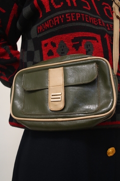 Bolsa verde com bege vintage - comprar online