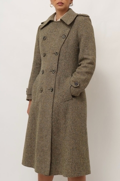 casaco Lã verde xadrez forrado vintage - loja online