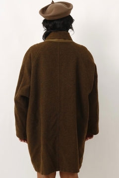 casaco marrom longo forrado - Capichó Brechó
