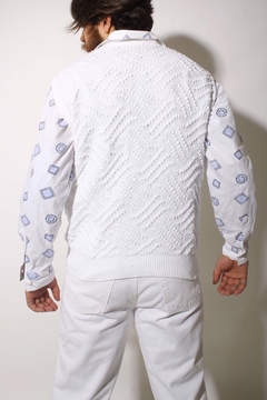 Pulôver textura 100 % algodão pala barra na internet