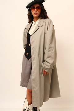 Trench coat forrado cinza vintage - comprar online