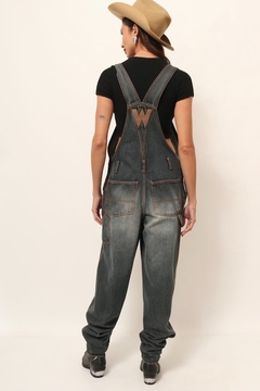 macacao jeans preto wangler vintage na internet