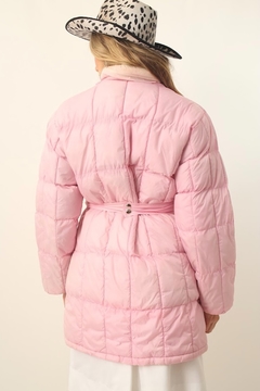 Imagem do casacão acolchoado rosa Barbie vintage