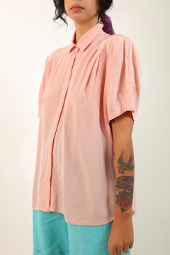 camisa rosa ombreira chic vintage - comprar online
