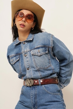 jaqueta cropped jeans grosso vintage na internet