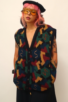 Maxi colete de tricot color vintage 80`s