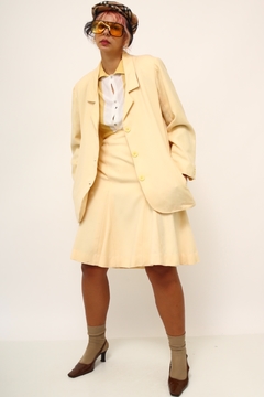 Conjunto lã saia + blazer vintage - comprar online