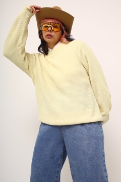 Pulover amarelinho vintage tricot - loja online