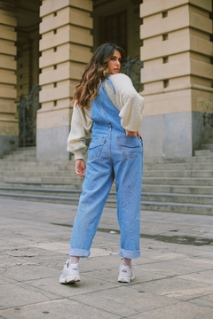 Macacão jardineira jeans grosso vintage original - comprar online