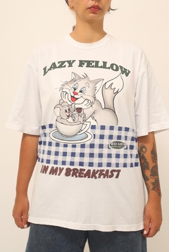 Camiseta vimtage gato xadrez - Capichó Brechó
