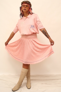 Conjunto tricot rosa SAIA + POLO laços - comprar online