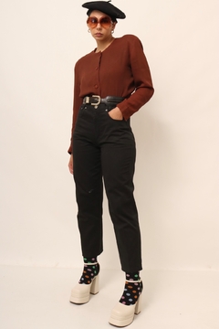 Calça cintura alta SHIMAS jeans preta - comprar online
