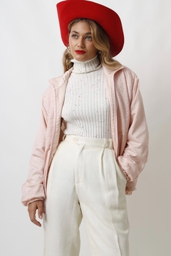 jaqueta rosa matelasse vintage - loja online