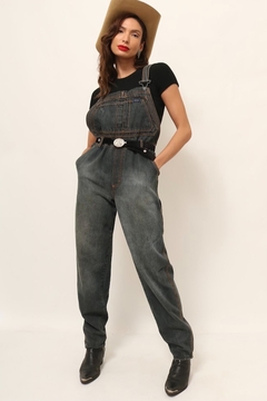 macacao jeans preto wangler vintage - comprar online