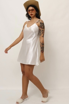 Sleep Dress acetinado branco curto - loja online