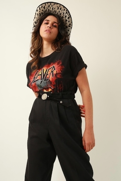 camiseta preta Slayer vintage - Capichó Brechó