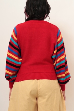 Pulover vermelho manga color - comprar online