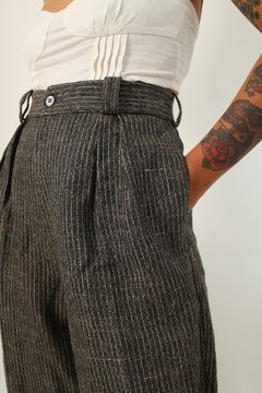 Imagem do Calça listras grossa cintura alta vintage