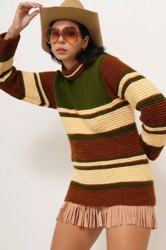 tricot listras bem grosso vintage - comprar online