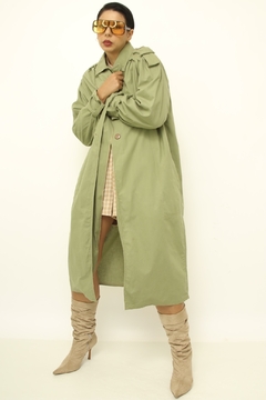 Trench coat verde vintage