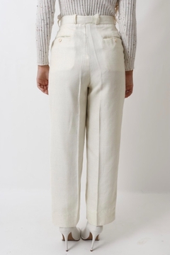 Conjunto branco calça + blazer cru vintage - loja online
