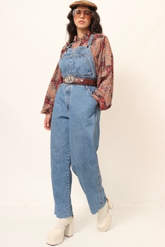 jardineira jeans grosso vintage na internet